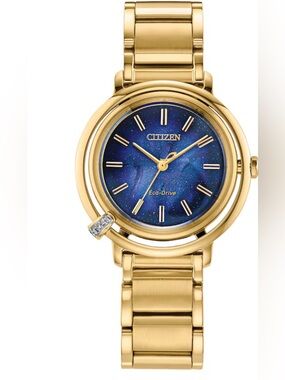 Citizen Gold-Tone Watch with Blue Starry Dial L Arcly Women's limited ed Watch